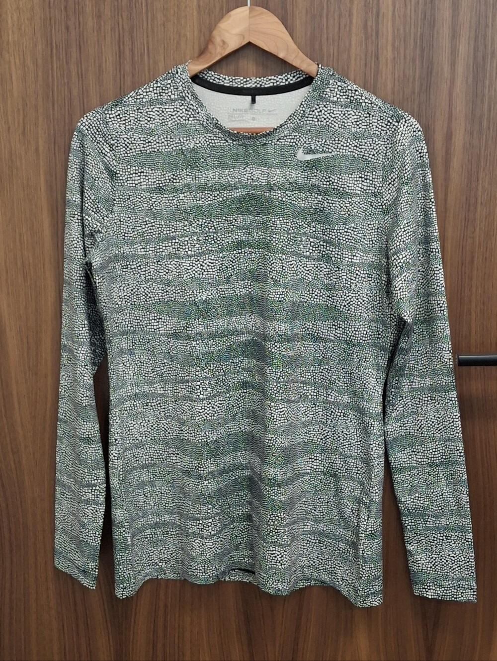 NIKE DRI-FIT Fitted LS Golf Shirt Sz L